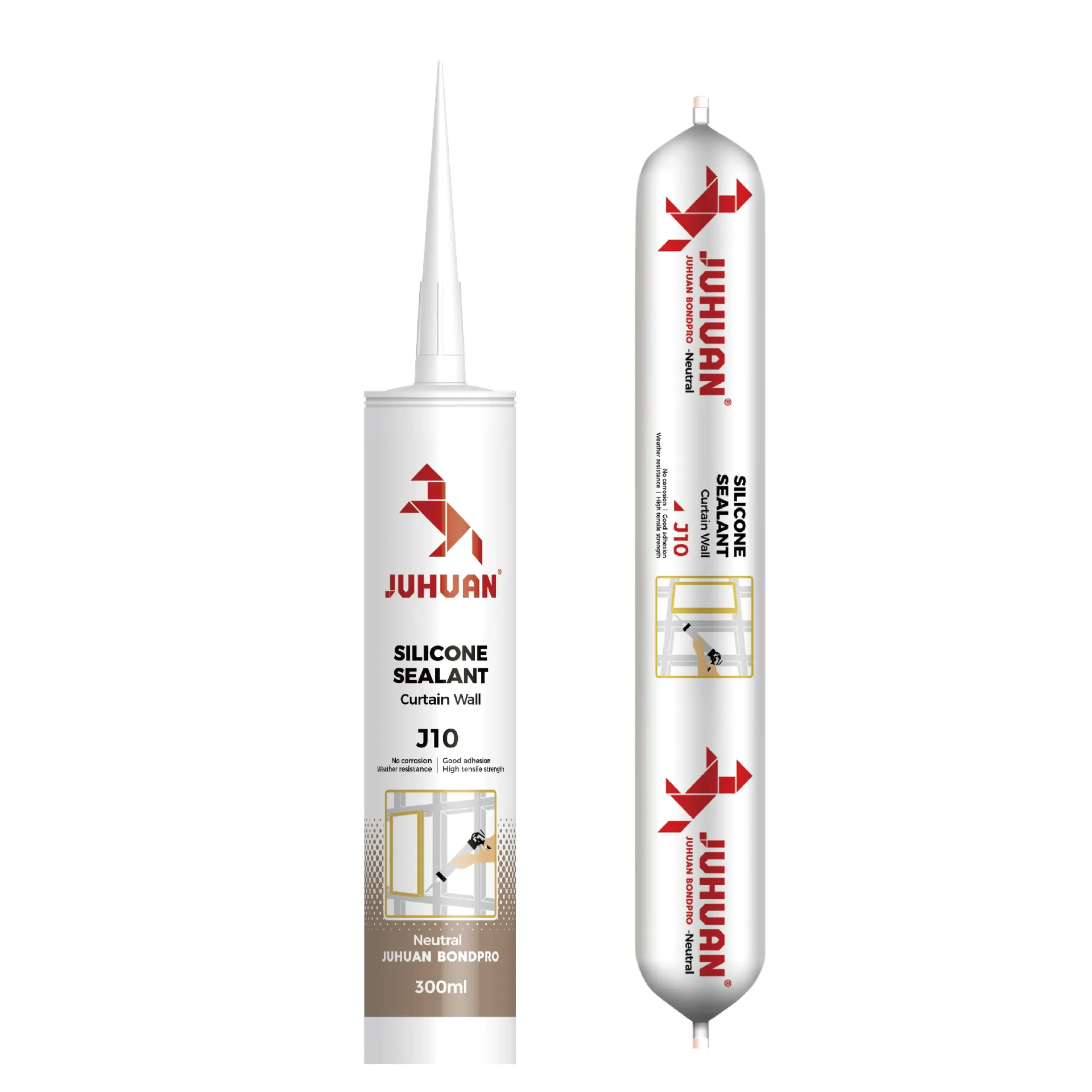 JUHUAN J10 - Cаармагжуулсан шилэн фасадны силикон